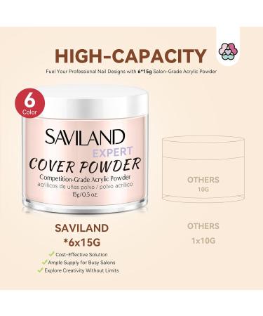 SAVILAND Acrylic Powder Set: Professional Acrylic Nail Kit 15G Keratin Acrylic Powder Pink Clear White Acrylic Nail Powder Strong Acrylic Nails Expert Home Manicurist Extension Nail Care - Buy Online on GoSupps.com