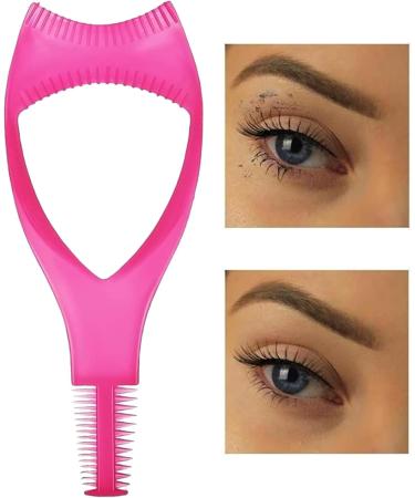 Eyelash Applicator Eyelashes Tools Mascara Shield Applicator Guard | Eyelash Tool Lash Buddy False Lashes Helper Mascara Guard Comb Protector Eyelid for Natural Look Hot Pink - Buy Online on GoSupps.com
