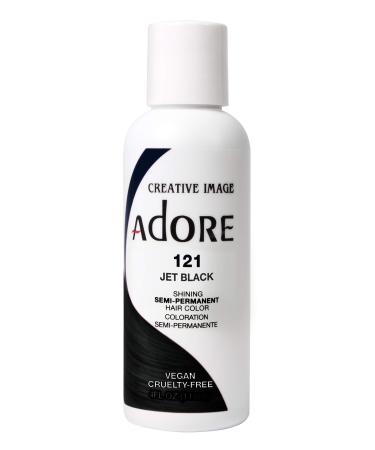 Adore Semi Permanent Hair Color #121 Jet Black, 4 Fl Oz (2 Pack) 121 Jet Black 4 Fl Oz (Pack of 2)