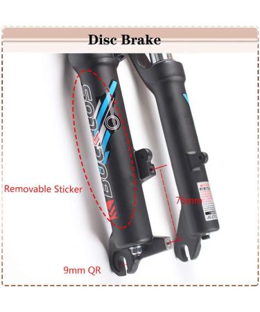 BUCKLOS 20 Folding Bike Suspension Fork - 50mm Travel, 28.6mm Straight Tube QR 9mm Lockout Disc Brake Fork - Buy Online on GoSupps.com
