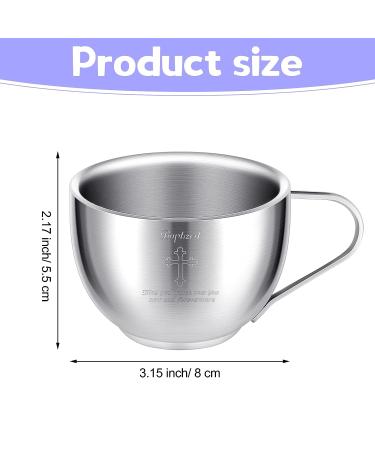 Personalized Baby's First Cup - Baptism & Christening Gift - 304 Stainless Steel - Custom Engraved Toddler Cup for New Baby - 6 oz - Buy Online on GoSupps.com