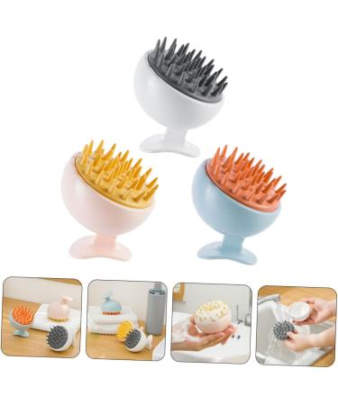 Skisuno 3-in-1 Silicone Shampoo Brush - Salon Quality Haircare & Scalp Massage Brush for Effortless Hair Washing - Buy Online on GoSupps.com