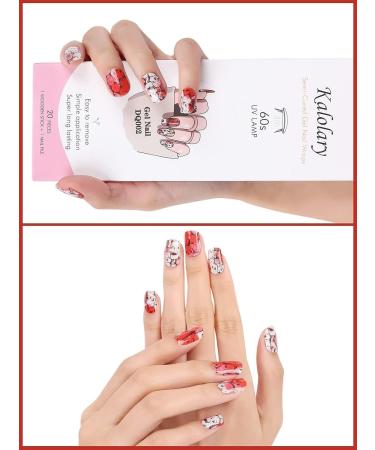 Kalolary Halloween Gel Nail Polish Stickers 20PCS Nail Adhesive Wrap Full Wraps Gel Nail Strips with Nail File and Stick for Halloween Nail Art Decor (UV/LED Lamp Required) (A) - Buy Online on GoSupps.com