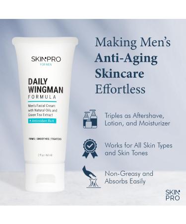 Face Cream for Men - Anti-Aging & Anti-Wrinkle Moisturizer with Green Tea Extract - All Skin Types - Day & Night Care - 2 Oz - Buy Online on GoSupps.com