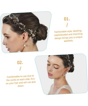 Ipetboom Crystal Double Hair Comb Wedding Hair Accessories Hair Combs for Wedding Bridal Hair Accessories Wedding Accessories Hair Comb Accessory Manual Hair Piece Alloy Bridesmaid - Buy Online on GoSupps.com