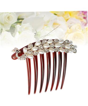 Angoily Hair Comb Different Occasions Unique Design Hair Clip Comb No Peculiar Smell Durable French Side Combs Thick Hair Girls Hair Styling Fine Craft Vintage Women's Rhinestone - Buy Online on GoSupps.com