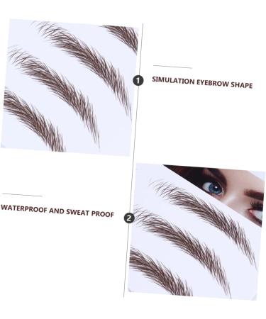 4pcs Eyebrow Stickers Waterproof Makeup Peel off Brow 6d Hair-like Eyebrows Stickers Transport Tool 21x15cm Brown - Buy Online on GoSupps.com