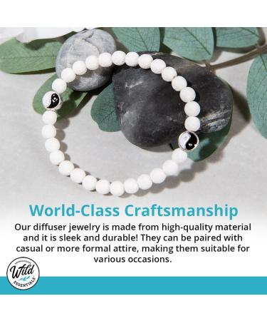 Buy Wild Essentials Turquoise & Hematite Lava Stone Essential Oil Diffuser Bracelet - Aromatherapy Jewelry for Men & Women - Expandable Up to 8 Inches - Buy Online on GoSupps.com