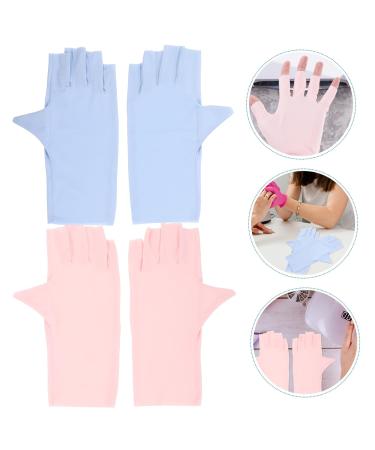 Ipetboom 2 Pairs Manicure Protective Gloves Riding Manicure Gloves Anti Uv Nail Art Accessory Fingerless Sun Gloves Nail Uv Gloves Cooling Gloves Nylon Accessories Sun Protection - Buy Online on GoSupps.com