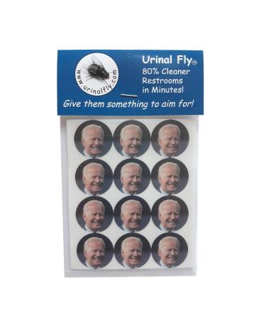 Urinal Fly Toilet Stickers 12 Pack Joe Biden Targets 80% Cleaner Bathrooms in Minutes!