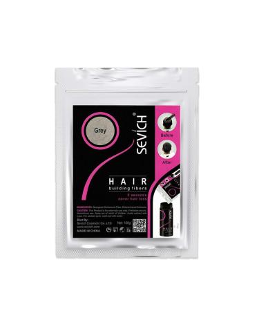 Sevich Hair Fibers Hair Building Fibers Original Refill Natural Keratin Fibers for Thin Hair 100g grey