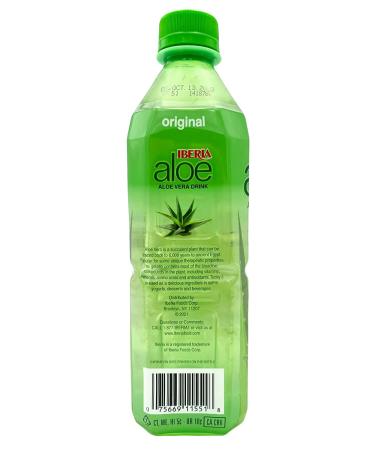 Iberia Aloe Vera Drink with Pulp Original 16.9 fl oz - Pack of 24, 100% Natural Juice - Buy Online on GoSupps.com