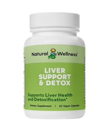 Natural Wellness Liver Support & Detox - Comprehensive Liver Support - Supports Natural Detoxification Processes - Improves Bile Flow - 60 Vegetarian Capsules: 30-Day Supply