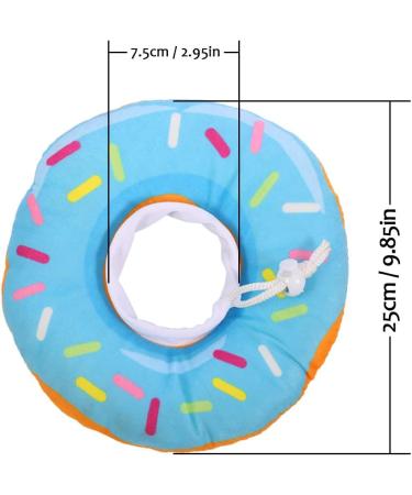 Xinzistar Soft Cat Collar | Adjustable Anti-Bite Protective Collar for Cats Dogs & Kittens - Blue Donut M - Buy Online on GoSupps.com