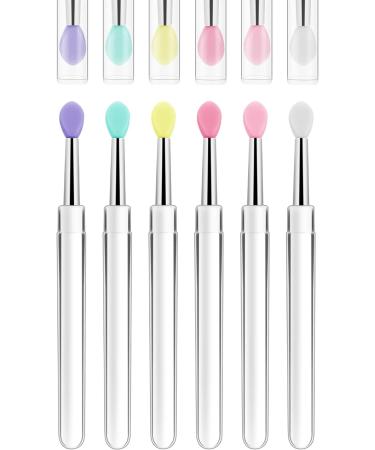 Lusofie Silicone Lip Brush Set - 6pcs Reusable Applicators for Lip Mask, Lipstick, and Gloss - Buy Online on GoSupps.com