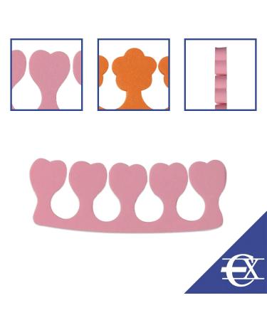EuroXanty Pedicure Toe Separator & Foam Toe Spreaders - Perfect for Painting Toenails | Flower & Heart Designs - Buy Online on GoSupps.com
