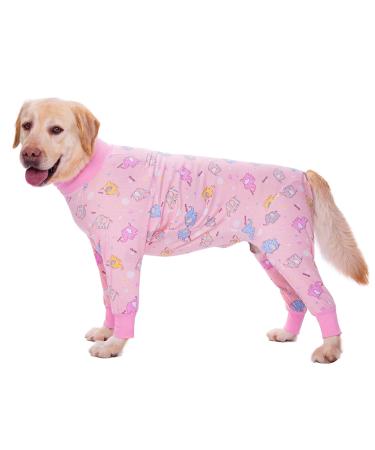 YeaPeeto one-divider for dogs for relaxation for large and medium-sized dogs pajamas full body for hair loss allergies anti-licks wound protection bowling alternative (5xl elephant) 5xL elephant
