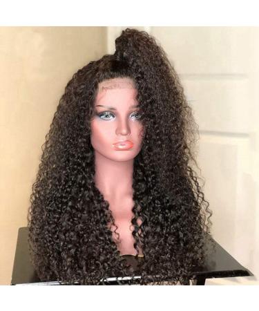Curly Human Hair Wig - Lace Front Long Wavy Real Hair Wigs for Women | Heat-Resistant 18 Inch with Baby Hair - Buy Online on GoSupps.com