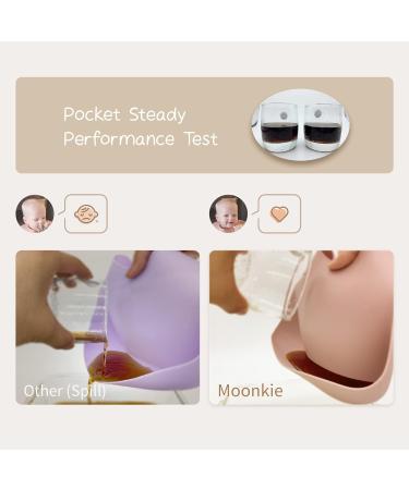 2Pcs Moonkie Baby Bibs - Silicone Feeding Bibs for Babies & Toddlers, Waterproof & BPA Free with Adjustable Wide Food Crumb Catcher Pocket (Pale Mauve/Shifting Sand) - Buy Online on GoSupps.com