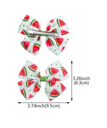 6 Pack Watermelon Bow Hair Clips - Fruit Hair Accessories for Women and Girls - Buy Online on GoSupps.com