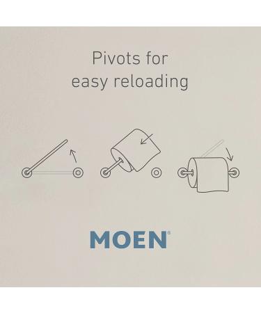 Moen DN4408BN Vale Double Post Toilet Paper Holder - Brushed Nickel Finish - Buy Online on GoSupps.com