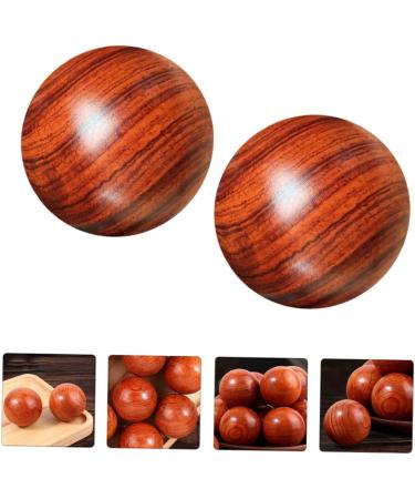 Healeved Solid Wood Massage Balls - 2-St Disk Set for Hand Roller Therapy Circulation & Meditation - Rosewood 5x5cm - Buy Online on GoSupps.com