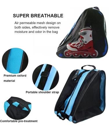 Nusogon Roller Skate Bag | Adjustable Shoulder Strap | Breathable Oxford Cloth | Skating Shoes Storage | Blue | Women Men Adults - Buy Online on GoSupps.com