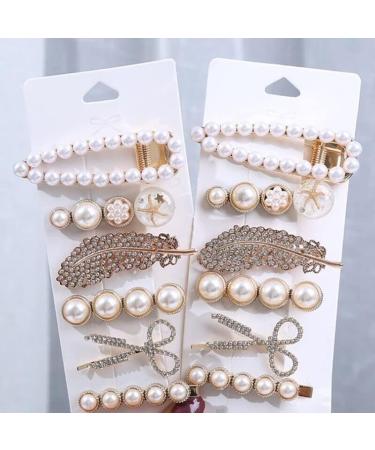 Hairpin 6-piece set Hairclip Pearl Hairpin Hair Arrangement Hair Accessories Antique Button Style Pink Hair Clip Hair Ornament Fashionable Everyday Us - Buy Online on GoSupps.com