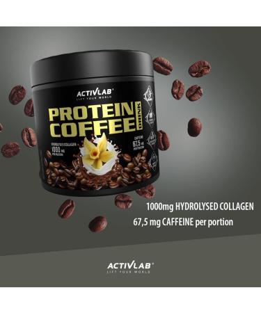 Buy ActivLab Protein Coffee Drink 150g - Instant Vanilla Coffee with Hydrolyzed Collagen | 30 Servings 1000mg Collagen 67.5mg Caffeine | Perfect for International Shipping - Buy Online on GoSupps.com