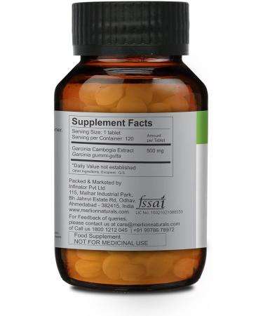 Merlion Naturals Garcinia Cambogia Tablets - 500mg x 120 Tablets - Pure All-Natural Garcinia Gummi-Gutta Supplements - Buy Online on GoSupps.com