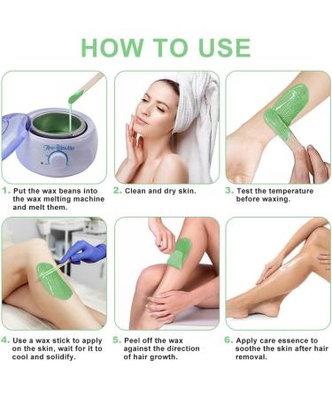 ACWOO Wax Beads 500g - Professional Hard Wax Beads for Gentle Hair Removal - Includes 10 Applicators - Ideal for Full Body, Face, Legs, and Bikini Line - Suitable for Women and Men - Buy Online on GoSupps.com