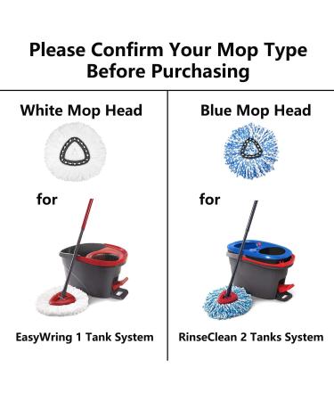 4 Pack Spin Mop Replacement Heads | Compatible with O Cedar EasyWring Mop | 100% Microfiber | Machine Washable | Easy to Replace | Deep Cleaning | 1 Tank System - Buy Online on GoSupps.com