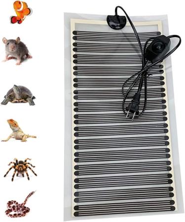 Heat Pad Infrared Heating mat for Reptiles Amphibians Under Tank with Adjustable and Temperature Control Switch (25w) - Buy Online on GoSupps.com