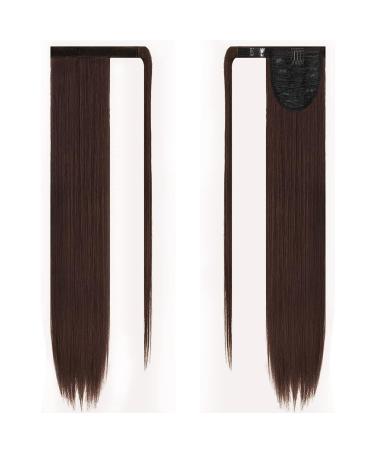 Buy JJstar 70 cm Long Straight Dark Brown Ponytail Hairpiece - Premium Synthetic Hair Extensions for Women & Girls - Buy Online on GoSupps.com