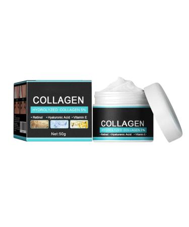 Men s Collagen Anti Wrinkle Cream 50 g Face Moisturizer with 5% Hydrolyzed Collagen Retinol Hyaluronic Acid & Vitamin E