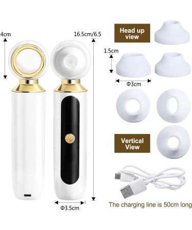Blackhead Remover Vacuum with LED Magnifying Glass for Visible Nose Blackhead and White Acne Pore Cleaning - Suction Tool Kit - Buy Online on GoSupps.com