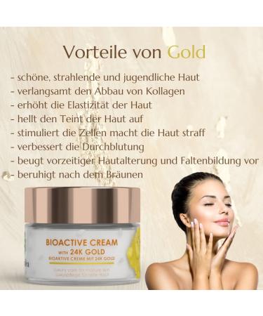  green idea green idea - Bioactive 24K Gold Cream - Luxury Care for Mature Skin - Conditioning - Anti-Ageing - Anti-Wrinkle - Face Moisturizing - Pure Gold Particles - Young Skin - 50 ml (2) - Buy Online on GoSupps.com