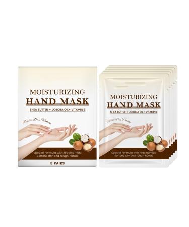 Masque nourrissant pour les mains au beurre de karit et l'huile de jojoba : hydrate intens ment les mains s ches adoucit la peau rugueuse et fournit un spa pour les mains de 20 30 minutes la 1 pi ce.