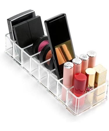 HuntGold 8 Grids Face Powder Brush Holder | Transparent Cosmetic Storage Box for Makeup - International Shipping Available - Buy Online on GoSupps.com