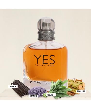 Yes Great Man Spray Cologne - Eau De Toilette for Men - 3.4 fl.oz - Buy Online on GoSupps.com
