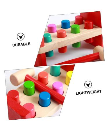 Ibasenice Colored Knock Stand Desktop Toy Set - Wooden Hammer Cutting Puzzle & Striking Toys for Kids - Buy Online on GoSupps.com