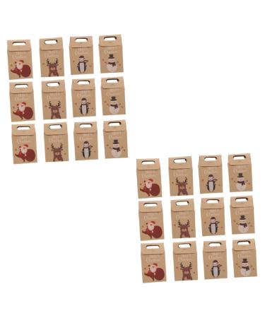 Abaodam 48 Pcs Christmas Bag Chocolate Christmas Treat Holiday Chocolate Bags Suitcase Fine Elder Assorted Colorx2pcs 17.5X10.5CMx2pcs