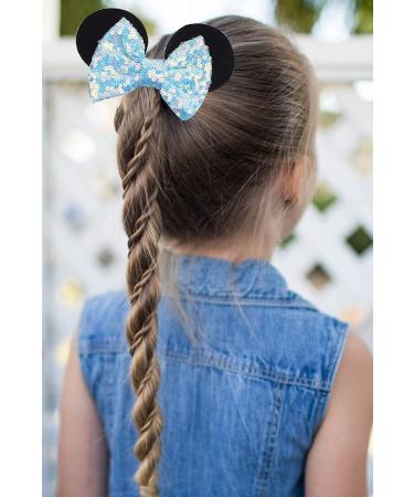5-Piece Mouse Ears Hair Bows & Sequin Scrunchies Set - Christmas Party Hair Accessories for Women, Girls, Kids - Multicolor Styles - Buy Online on GoSupps.com