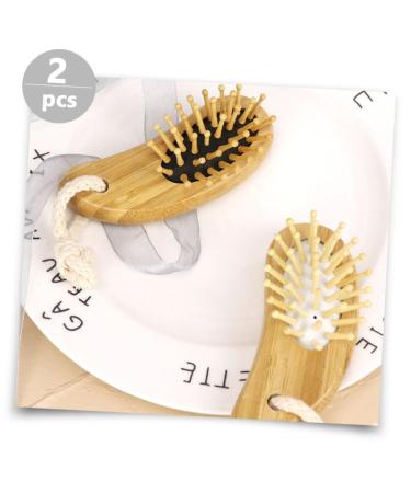 Buy 2-Piece Beech Wood Hair Comb Set - Antistatic Scalp Massage & Combat Hair Struggles - Perfect for Women - Buy Online on GoSupps.com