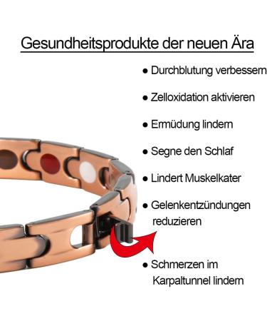 Buy Haqi Magnetic Hard Band Men s Bracelet - 3000 Gauss Stainless Steel for Carpal Tunnel Relief (7.9 inch) | International Shipping - Buy Online on GoSupps.com