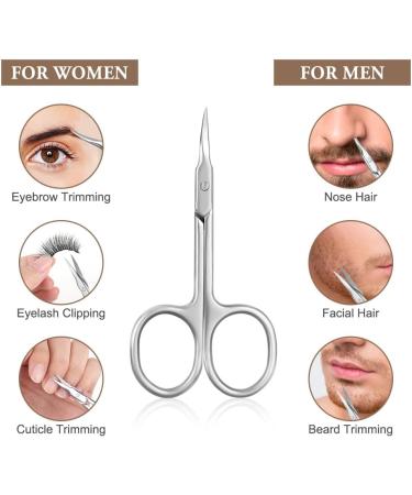 LOPHE Professional Stainless Steel Nail Scissors - Multipurpose Cuticle & Dead Skin Scissors for Nails, Nose Hair, Eyelashes, and Eyebrows - Buy Online on GoSupps.com