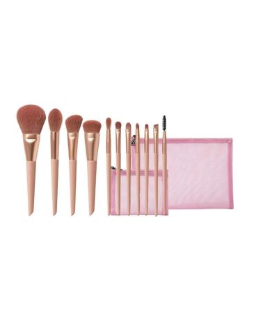 Makeup Brush Set 11-piece Beginner Synthetic Fiber Makeup Brush Super Soft Popular Daily Makeup with 2 Cosmetic Bags Foundation Brush