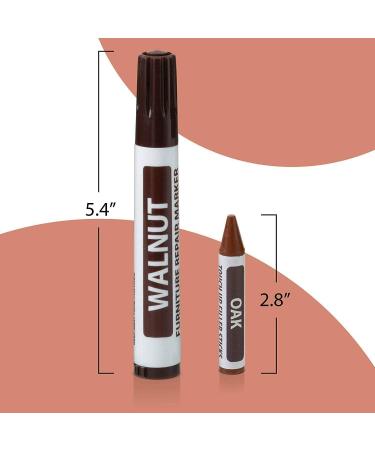 Furniture Markers Touch up  12 Piece Furniture and Wood Floor Markers and Crayons Repair Kit - 6 Felt Tip Wood Markers  6 Wax Crayons in Black  Maple  Oak  Cherry  Walnut and Mahogany - By Rampro Set of 12 - Buy Online on GoSupps.com