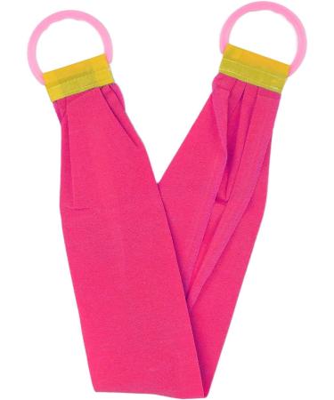 Exfoliating Bath Washcloth - Deep Cleansing Back Scrubber for Men & Women | Long Shower Scrubber with Handles (Pink) - International Shipping Available - Buy Online on GoSupps.com