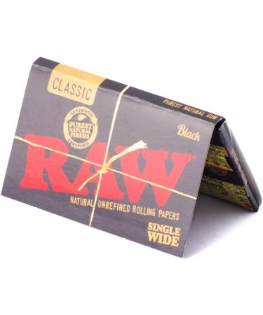 RAW Black Classic Single Wide Rolling Papers (3) - Buy Online on GoSupps.com